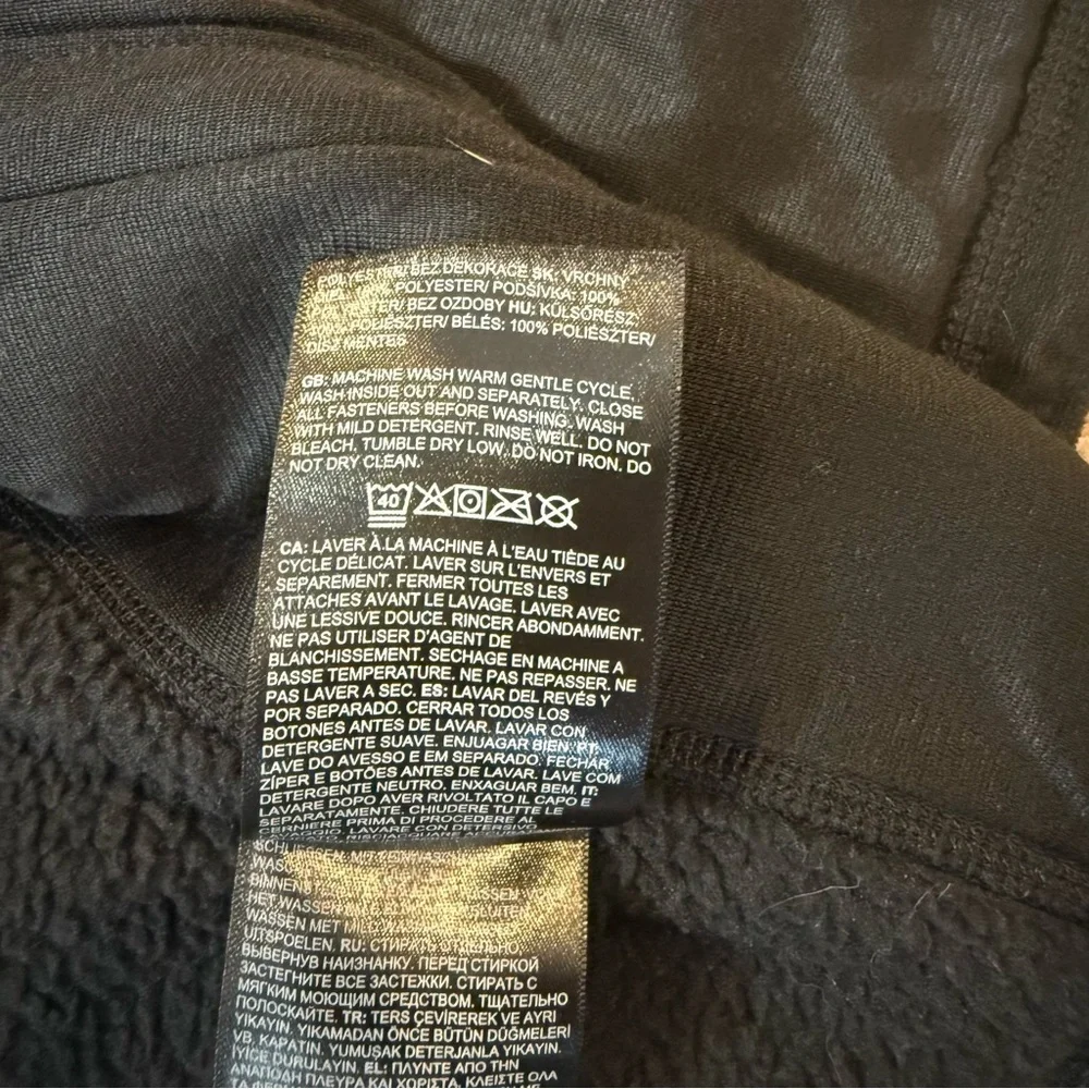 THE NORTH FACE Mens Fleece Black Vest Medium Logo